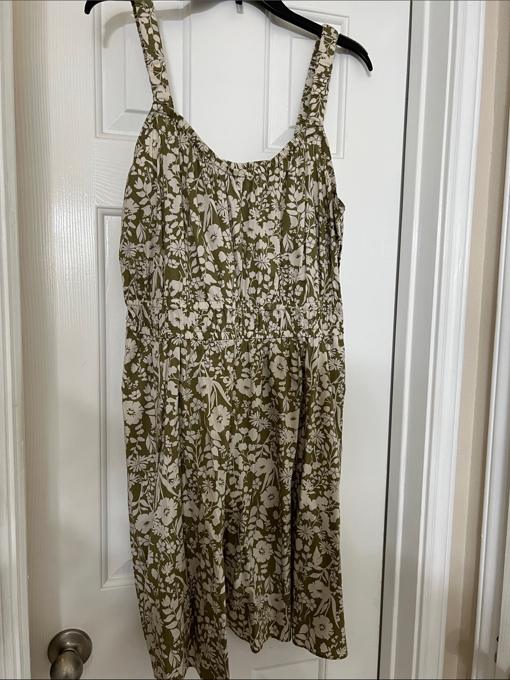 Lane Bryant Olive And White Floral Dress